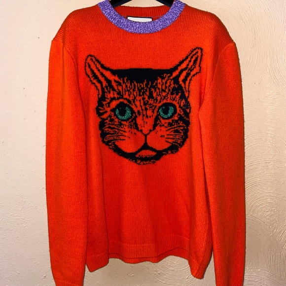 Gucci Mystic Cat Wool Knit Sweater